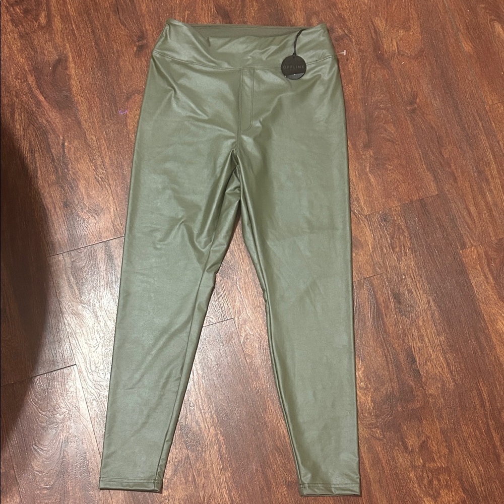 aerie Olive Green High-Waist Leggings